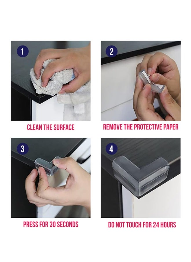 BRANDSFINITY 24 pcs Table Corner Protector for Baby Proofing, Clear, Edge Protector for Kids, Furniture Safety, Child Safety  - Image 2