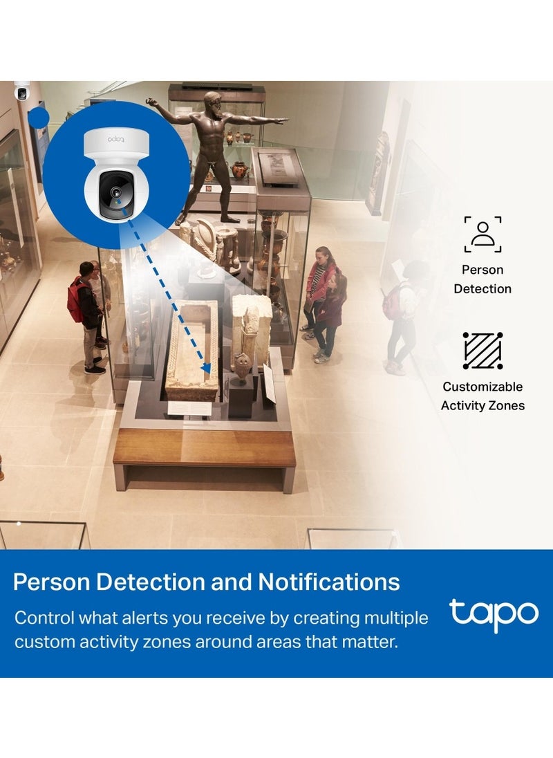 Tp-link Tl - Tapo C202 1080P Wi Fi/Ethernet Camera Indoor Surveillance Camera with Person Detection Two-Way Audio Compatible with Alexa and Google Assistant for Baby/Pets - Image 1