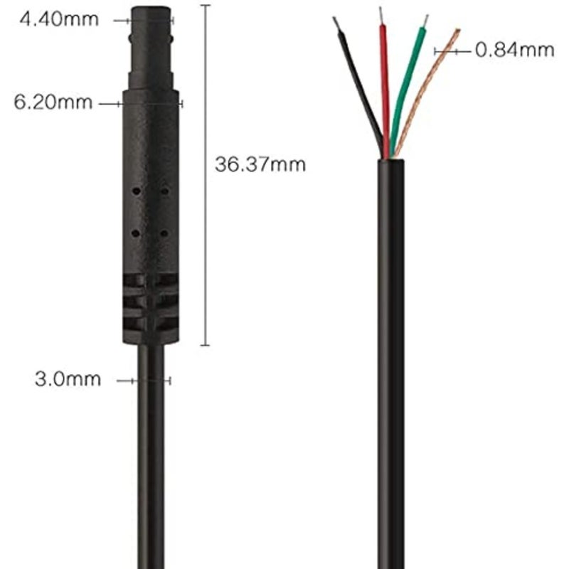 33Feet rear camera replacement cable for small cars: durable black PVC material, flexible installation, extended length for easy routing - Image 3