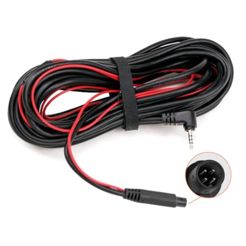 33Feet rear camera replacement cable for small cars: durable black PVC material, flexible installation, extended length for easy routing - Image 1