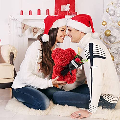 hodipea Rose Bear Gifts for Women-Best Gift for Valentine's Day,Mother's Day,Christmas,Birthday,Handmade Artificial Rose Teddy Bear Gifts for Girlfriend,Mom, and Daughters,Surprise Clear Gift Box - Image 4