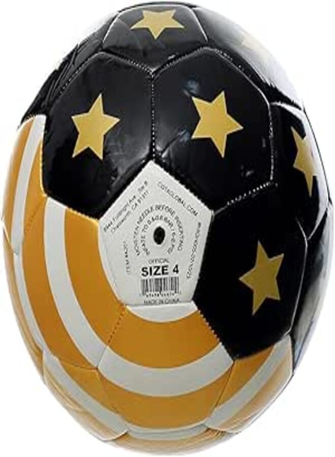 Minsa Star Football, Size 4, Gold/Black