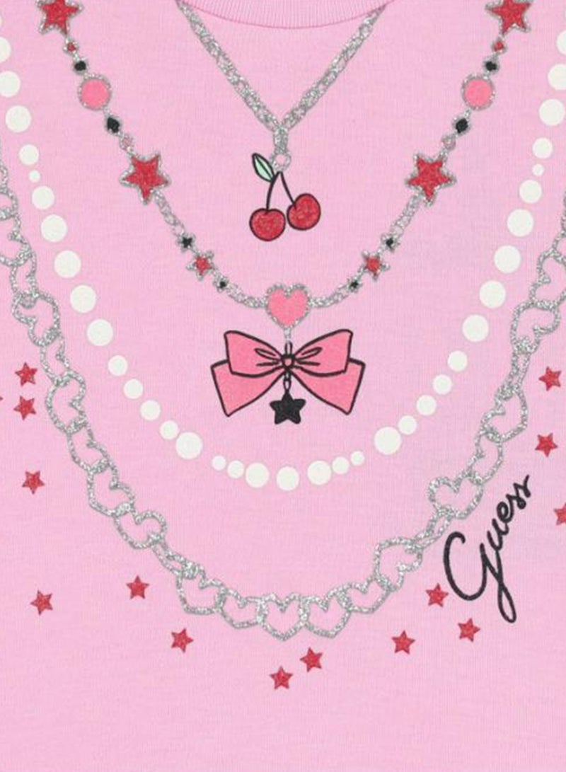 GUESS Infant Ruffle Short Sleeve Mini Dress - Image 3