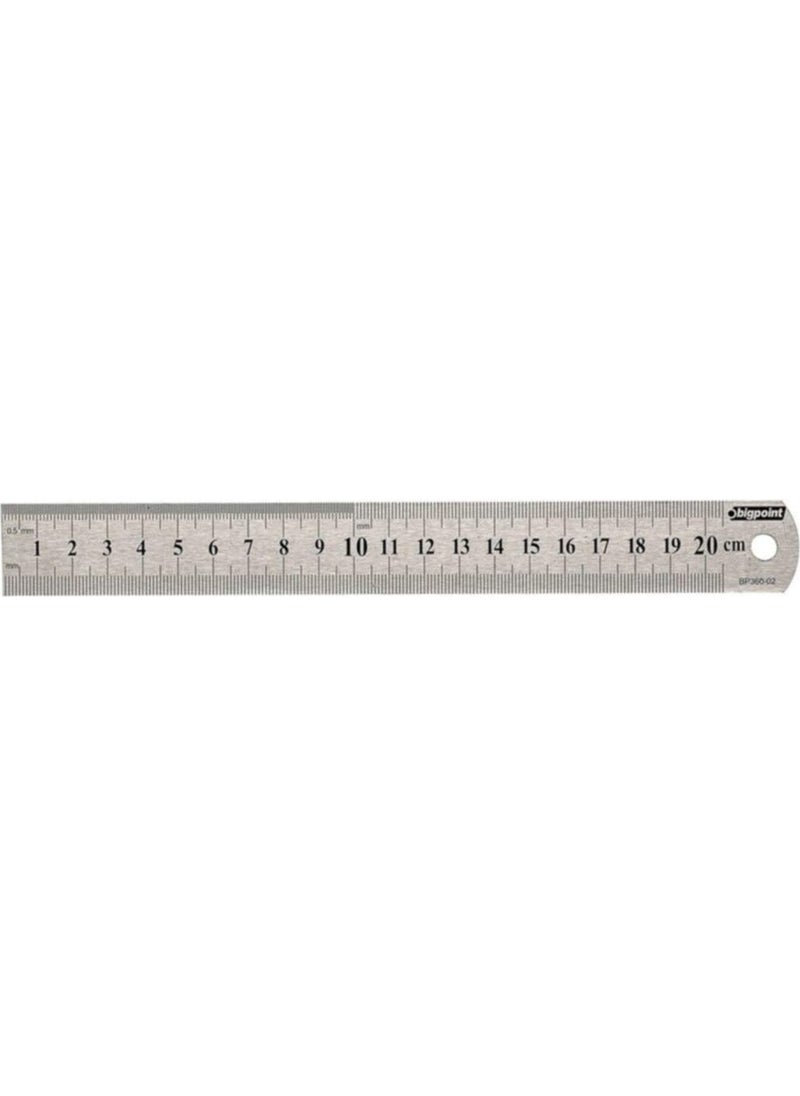 Bigpoint - PeriStore Steel Ruler 20 cm - 8 inch / inch - Image 1