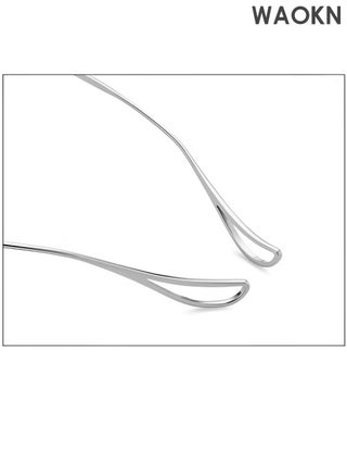 Rimless Reading Glasses ,Men Women Anti-Blue Ultra Light Frameless Reading Glasses, Reading Aid Visual Aid Workplace Glasses, Anti Fatigue Glasses with Strength for the Elderly ,Ultra light metal frameless glasses, not easily deformed,silver. - view 5