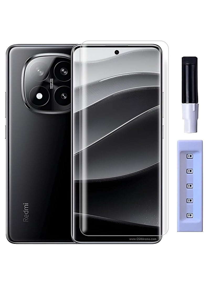 Generic - Tempered Glass for Redmi Note 14 Pro/Redmi Note 14 Pro Plus 5G with Edge to Edge Full Screen Coverage and Easy UV Glue Installation Kit for Redmi Note 14 Pro / 14 Pro Plus - Image 1
