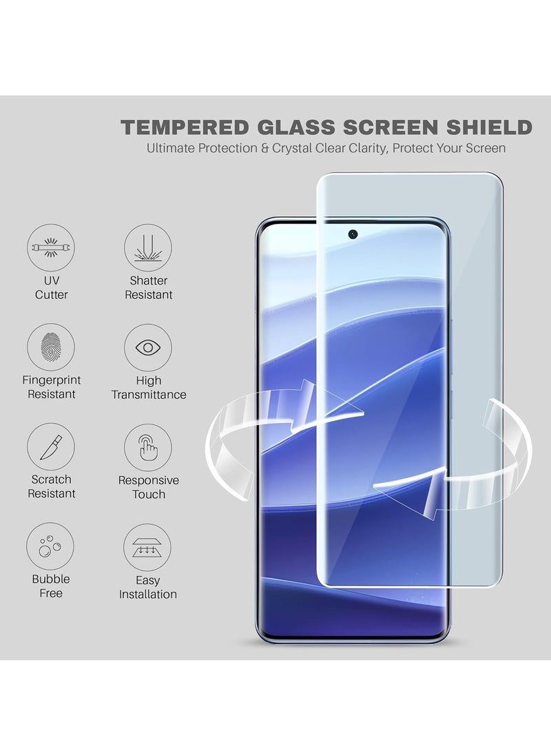 Generic - Tempered Glass for Redmi Note 14 Pro/Redmi Note 14 Pro Plus 5G with Edge to Edge Full Screen Coverage and Easy UV Glue Installation Kit for Redmi Note 14 Pro / 14 Pro Plus - Image 1