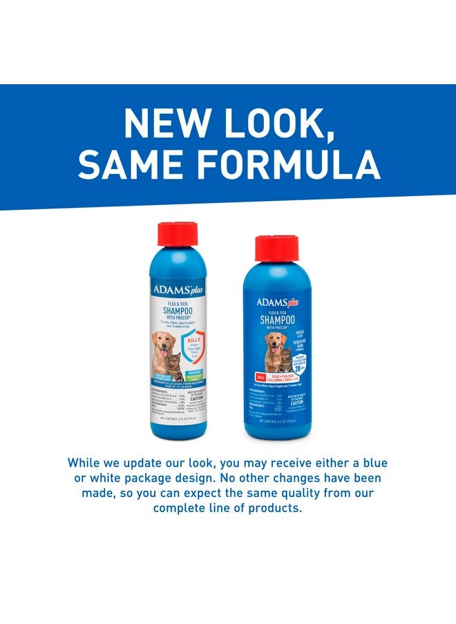 ADAMS Adams Plus Flea & Tick Shampoo with Precor for Cats, Kittens, Dogs & Puppies Over 12 Weeks Of Age |Sensitive Skin Flea Treatment for Dogs & Cats |Kills Adult Fleas, Flea Eggs, Ticks, and Lice |6 Oz  - Image 2