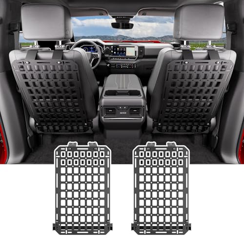 SZYANG 2PCS Seat Back Molle Panel Compatible with 2019-2026 Chevy Silverado GMC Sierra 1500 Seat Back Organizers Molle Tactical Truck Organizer Replacement for 2019-2026 Chevy Silverado Accessories - Image 1