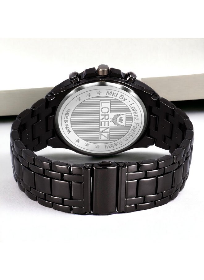 Lorenz LORENZ Stainless Steel Black Dial Analog Watch For Men | Watch For Boys- Mk-3080K  - Image 3