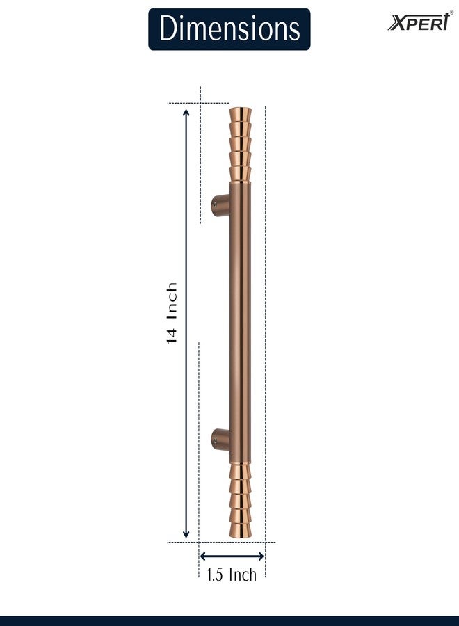 Xpert Rose Gold Handle (14 Inches) for Main Door (Pack of 1) - Stainless Steel Handle for Door - Residential & Commercial (1003) - Image 3