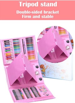ZCM-HAPPY 208-Piece Children Drawing Set for Kids with Oil Pastels, Crayons, Colored Pencils, Markers, Folding Artboard  - Image 4