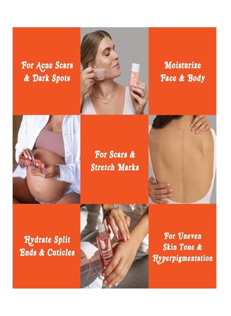 Bio-Oil Skincare Body Oil 60mL, Body and Face Moisturizer, Vitamin E Serum For Scars and Stretch Marks, Suitable For All Skin Types, Help Improve The Appearance of Both New or Old Scars, Skincare Oil Serum - Image 4