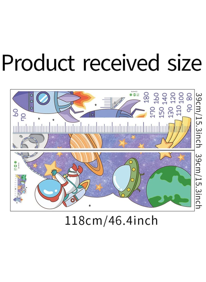 Gonice Kids Height Growth Chart Wall Stickers, Outer Space Wall Decals, Astronaut Kids Measuring Ruler Wallpaper Decals, Wall Art Decoration, Peel and Stick for Kids Living Room Bedroom Wall Decor  - Image 4