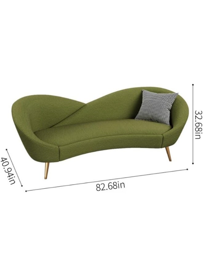 Zayn comforts Elegant 3-Seater Sofa in Green Boucle - Image 2