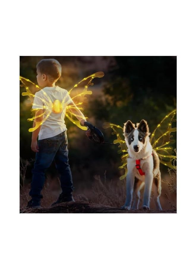 The Bros Wings with Led String Lights, Flapping Butterfly Wings, DIY Fairy Wings for Girls Adults, LED Light Up, for Halloween Cosplay Birthday  - Image 3