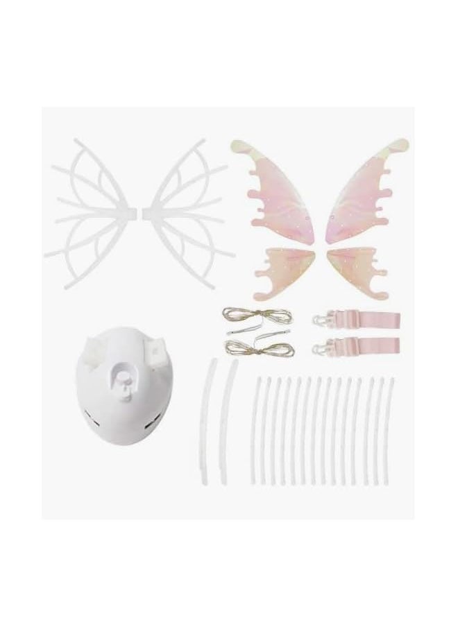 The Bros Wings with Led String Lights, Flapping Butterfly Wings, DIY Fairy Wings for Girls Adults, LED Light Up, for Halloween Cosplay Birthday  - Image 2