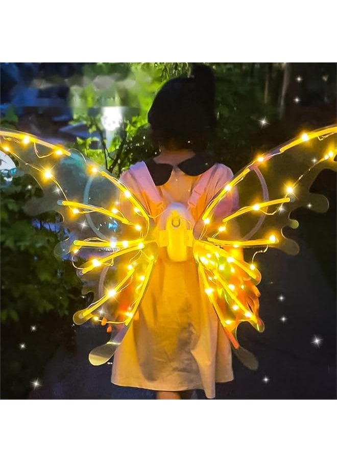 The Bros Wings with Led String Lights, Flapping Butterfly Wings, DIY Fairy Wings for Girls Adults, LED Light Up, for Halloween Cosplay Birthday  - Image 1