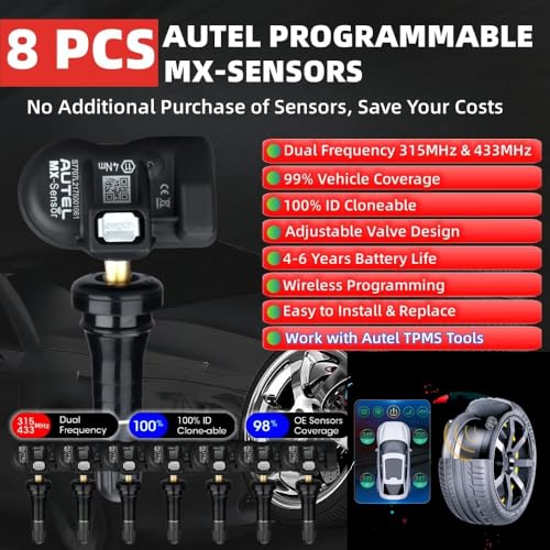 Autel Autel MaxiTPMS TS508WF KIT 2024 WiFi Ver TPMS Programming Tool with 8pcs MX Sensor TPMS Relearn Activate/Read/Copy Sensor Free Lifetime Update Upgrade of TS508K TS508 Supplement for MS906BT MS906TS - Image 3