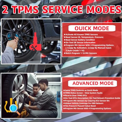 Autel MaxiTPMS TS508WF KIT 2024 WiFi Ver TPMS Programming Tool with 8pcs MX Sensor TPMS Relearn Activate/Read/Copy Sensor Free Lifetime Update Upgrade of TS508K TS508 Supplement for MS906BT MS906TS