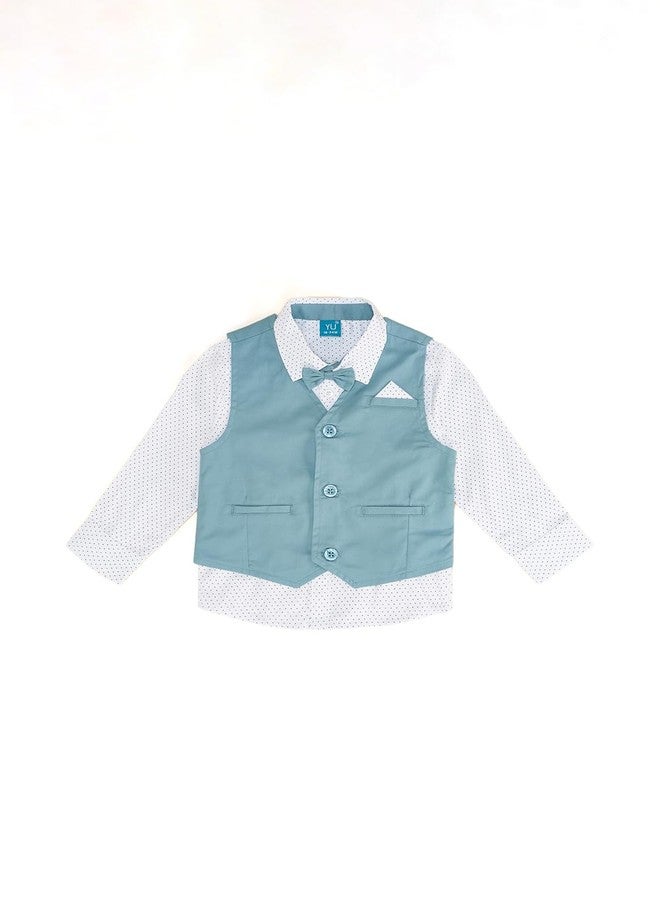 YU by Pantaloons Baby Boy's Regular Fit Shirt (110149631011_Blue - Image 1