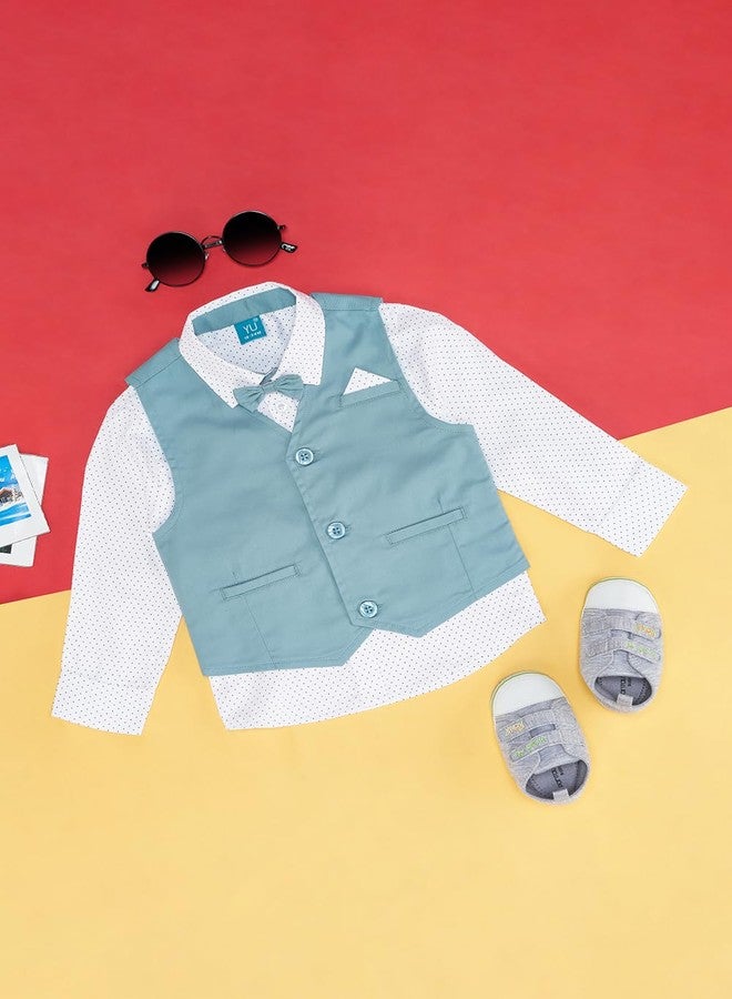 YU by Pantaloons Baby Boy's Regular Fit Shirt (110149631011_Blue - Image 2
