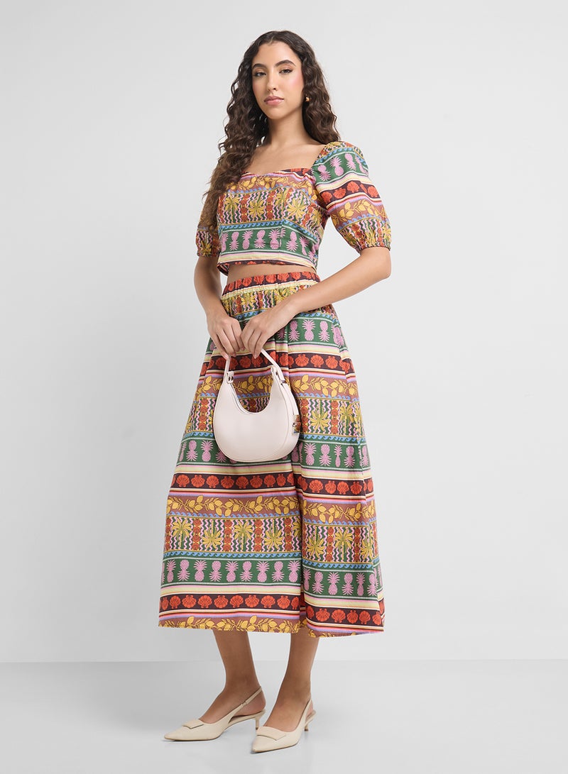 VERO MODA Tropical Summer midi Skirt  - Image 4