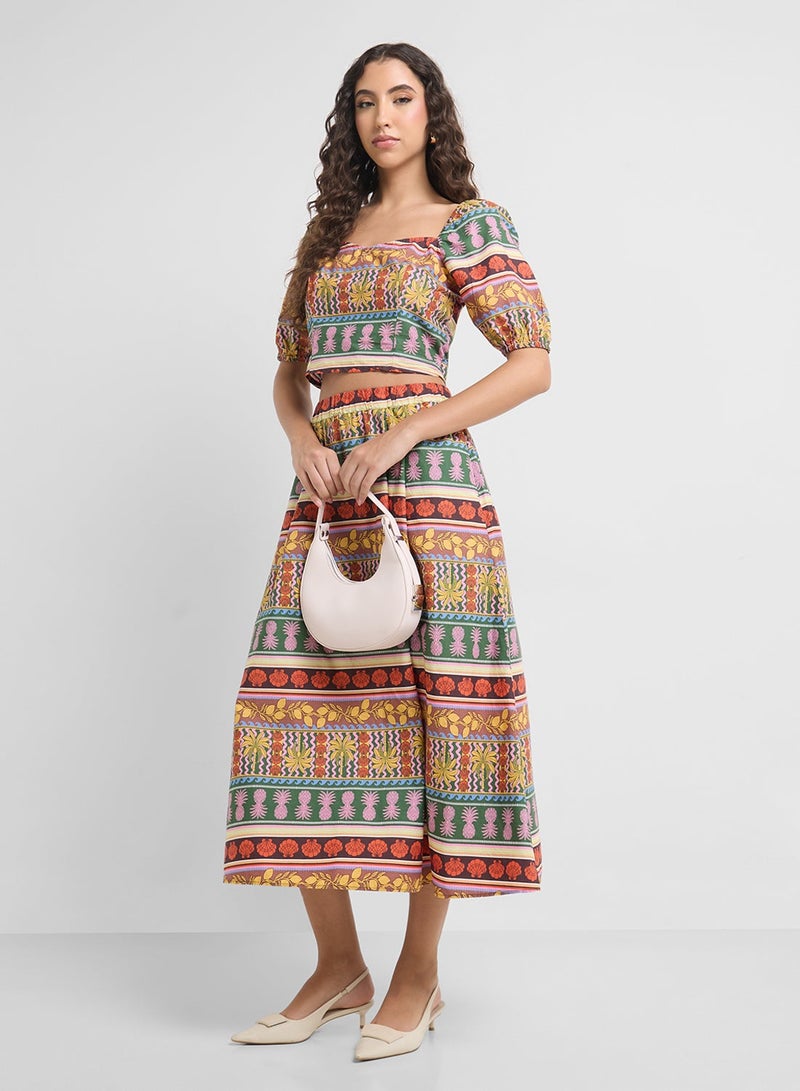 VERO MODA Printed High Waist Skirt  - Image 2