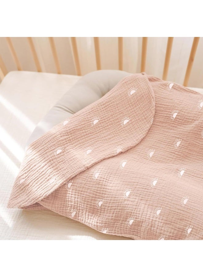 Konssy Muslin Baby Lounger Cover 2 Pack, 100% Cotton Newborn Lounger Cover, Soft and Breathable Baby Nest Slipcover for Boys Girls - Image 5