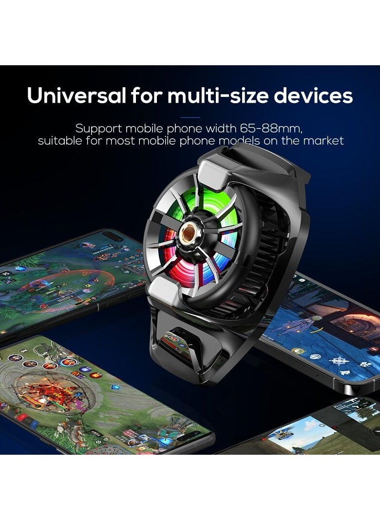 VKL - Mobile Phone Cooler for Game Fan PUBG, Designed iPhone 12/13 Series, Live Streaming and Vlog, Semiconductor Heatsink Without Noise iOS Android, ipad Tablet - Image 1