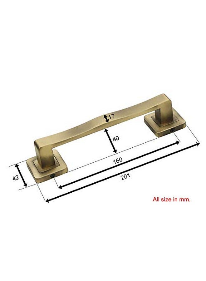 FAST FAST Dh19 Brass Antique 8 Inch Main Door Pull Handle For Home, Office Doors (Brown)  - Image 3