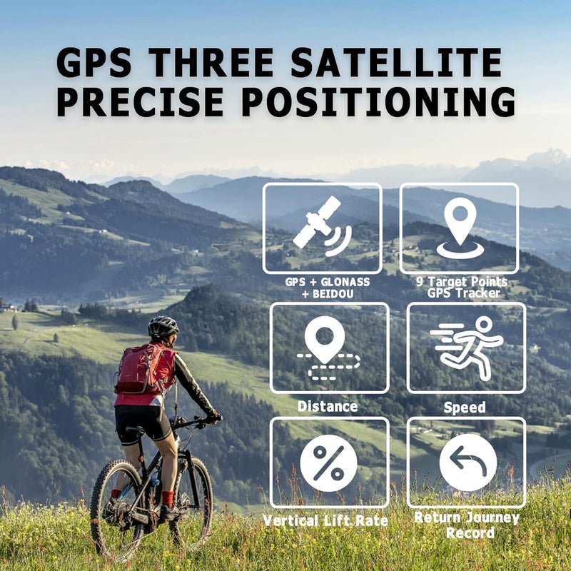 SUNROAD Altimeter GPS Digital Waterproof Outdoor Altitude Pre-Warning Remind Compass Stopwatch Sports -Barometer Weather Forcast Pedometer - Image 2