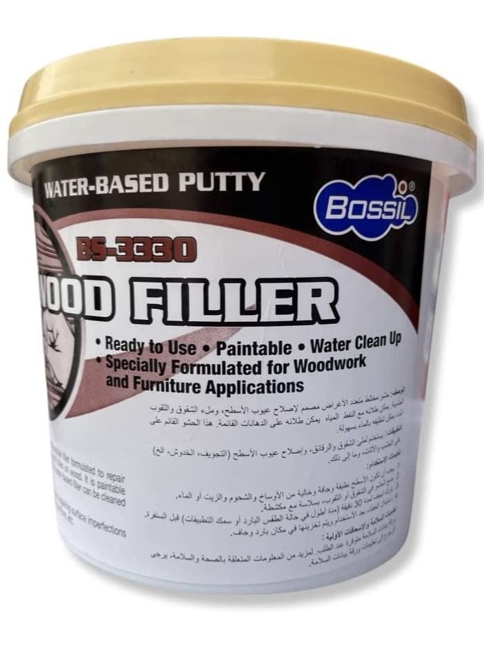 Bossil Water Based Wood Filler For Repairing & Finishing Stainable & Paintable, Permanent Non Shrinking Quick Drying 1KG  - Image 2