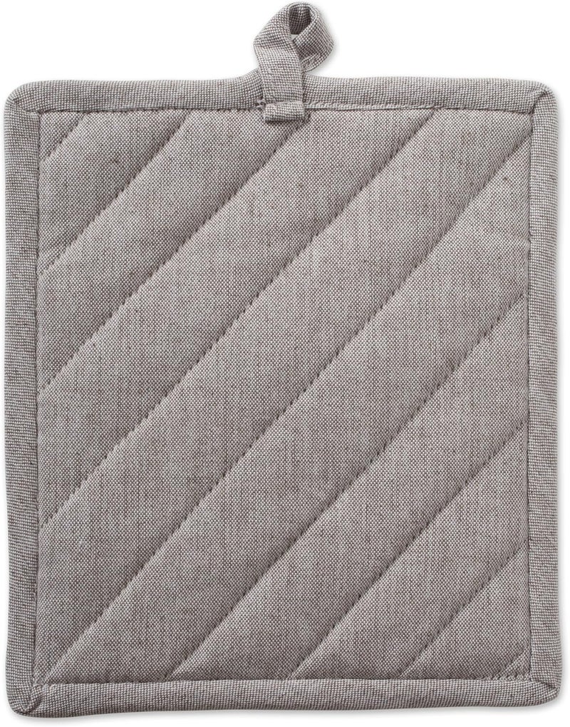 DII طقم مطبخ د.آي.آي 100 قطن شامبرية بلون صلب مع حوامل أواني 2 قطعة - Image 3