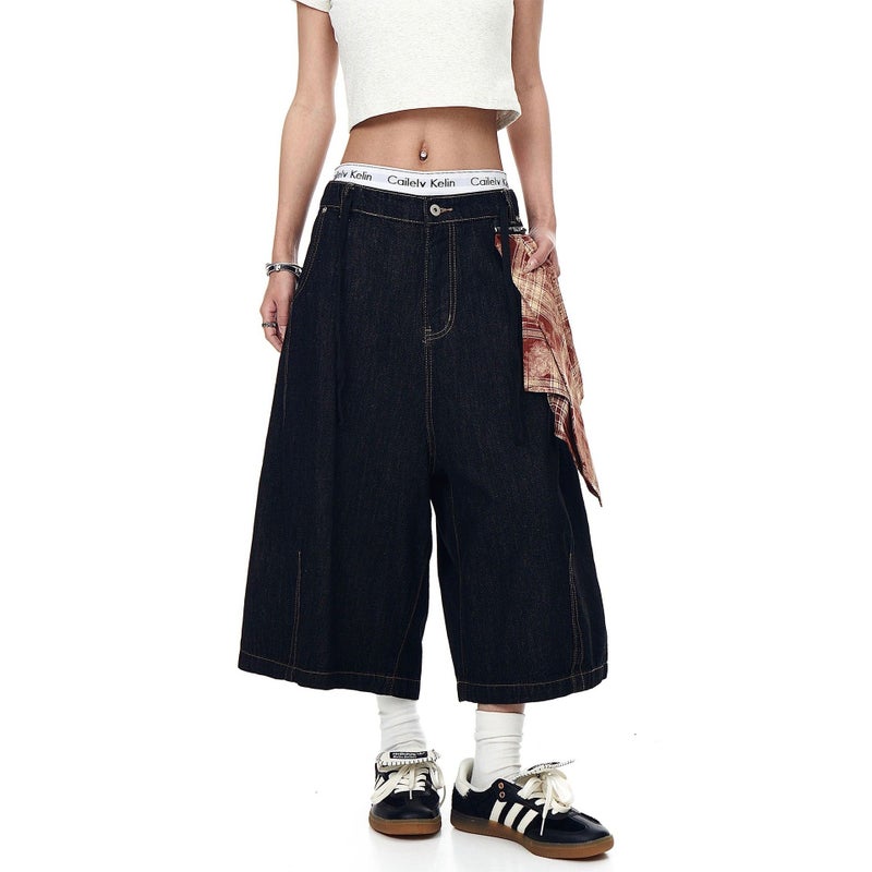 Unisex Adventure Sports Speckled Ink Ripped Denim Jeans - Image 2