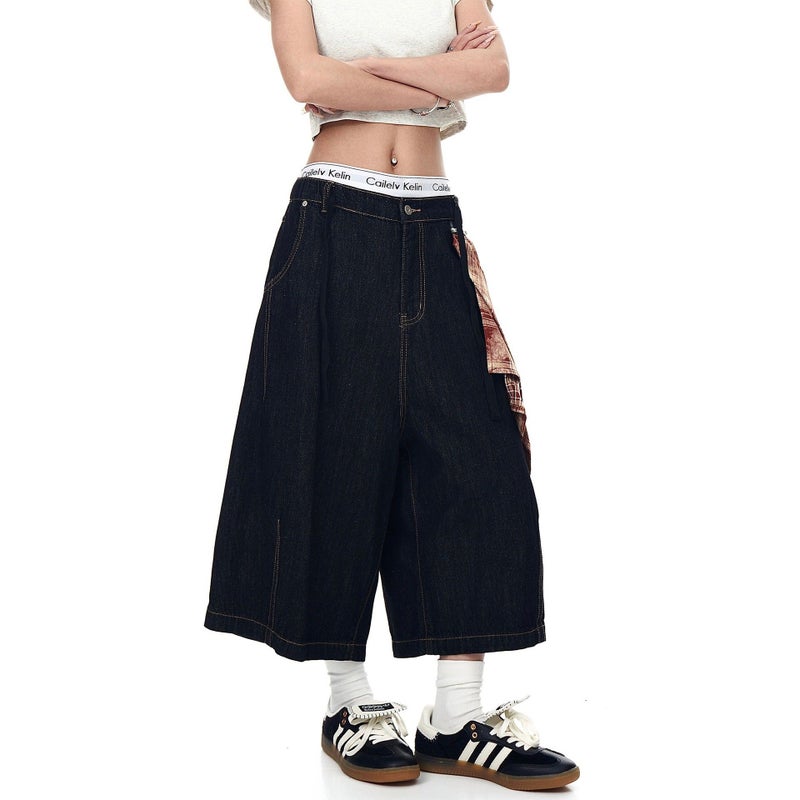 Unisex Adventure Sports Speckled Ink Ripped Denim Jeans - Image 3