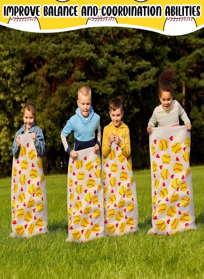 Ribbonlic 16 Pcs Potato Sack Race Bags Large Softball Race Bags for Family Outdoor Sport Game Decorations for Adults and Kids Bean Sack Games Set Outside Yard Birthday Party Supplies 40 x 20 Inches - Image 2