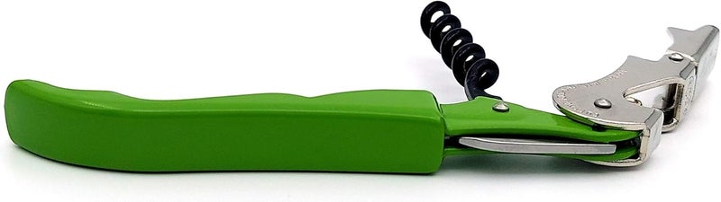 Pulltap's Genuine Classic 500 Waiter's Corkscrew – Double-Hinged Wine Key with Hinged Foil Cutter – Patented Design – Made in Spain – Lemon Green (Verde Limón) - Image 3