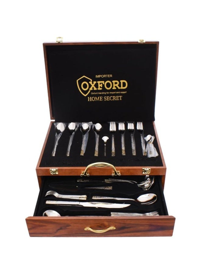 Oxford 86-Piece Spoon Bag Wood x Oxford Leather MD-35GL - Image 1