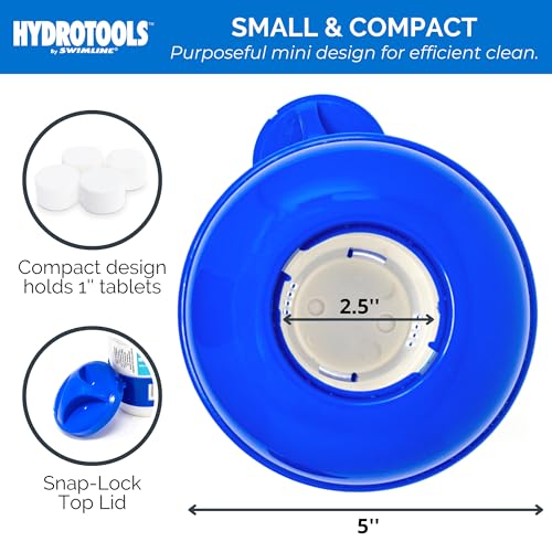 Swimline HYDROTOOLS BY SWIMLINE 8715 Mini Chemical Dispenser For Spas and Personal Pools| Compatible With Bromine & Chlorine Supports 1’’ Tablets | Adjustable Control Ring For Customizable Flow Rate - Image 4