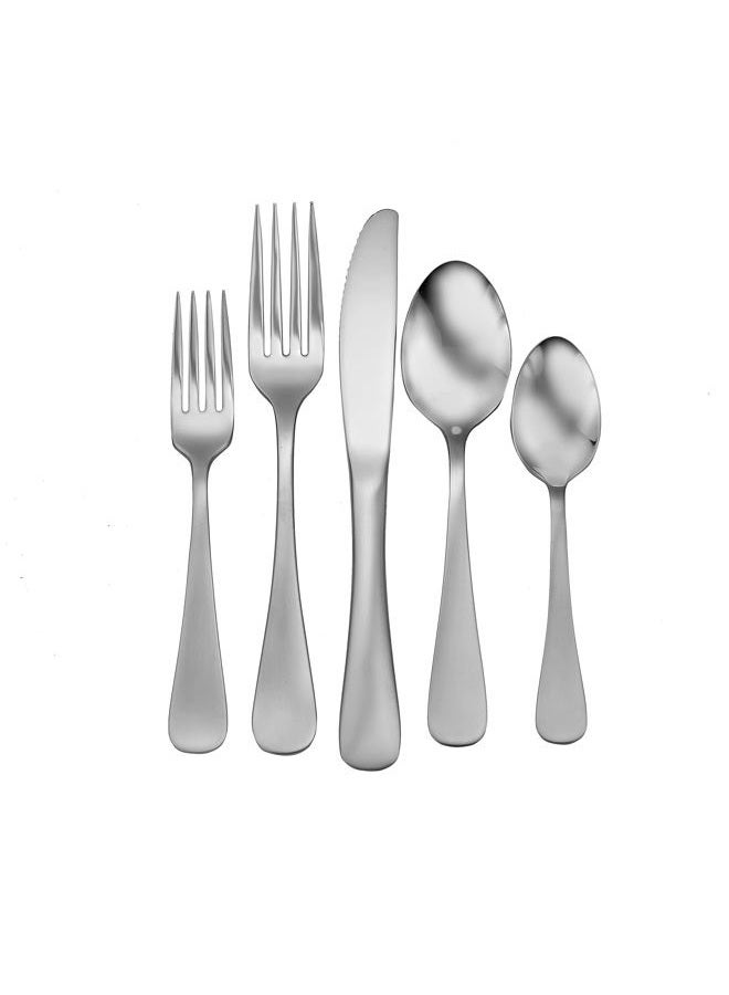 Liberty Tabletop طقم أدوات مائدة ساتين أنابوليس 40 قطعة خدمة لـ 8 أشخاص مصنوعة في الولايات المتحدة - Image 1