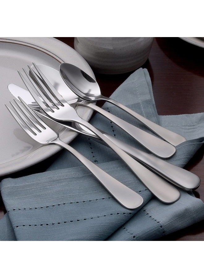 Liberty Tabletop طقم أدوات مائدة ساتين أنابوليس 40 قطعة خدمة لـ 8 أشخاص مصنوعة في الولايات المتحدة - Image 3