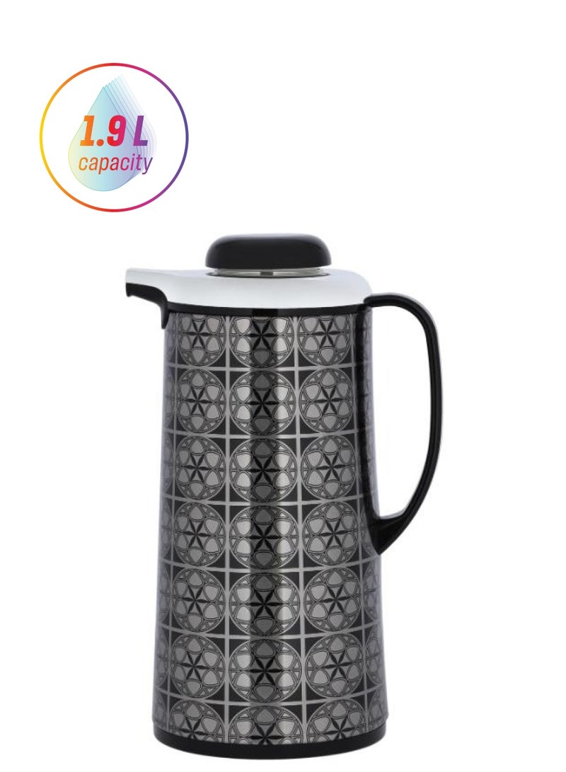 DELCASA 1.9 Liter Stainless Steel Vacuum Flask | ASBESTOS Free Inner | Portable & Leak-Resistant | Keeps Drink Hot Or Cold For Hours - Image 1