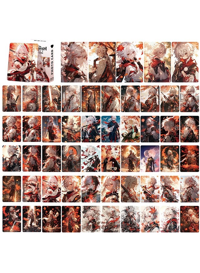 55PCS/Set Anime Genshin(Kaedehara Kazuha)Photocard HD Printed Cards Lomo Card - Image 1