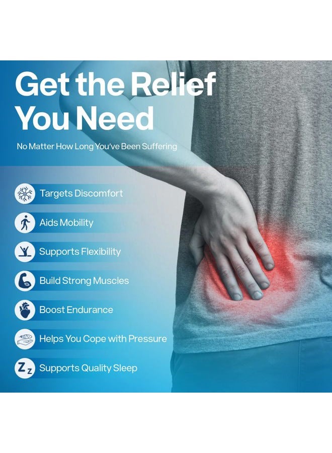 SciatiEase مكمل دعم صحة العصب الوركي - تركيبة دعم الأعصاب مع ألفا بالم، بازلاء، مركب فيتامين ب، حمض ألفا ليبويك 300 ملغ - 120 كبسولة - Image 3