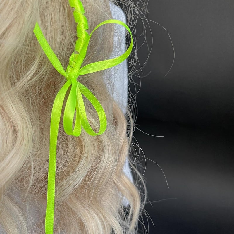 LilyRin Key Lime Ribbon 1/4 Inches 36 Yards Satin Roll Perfect for Scrapbooking, Art, Wedding, Wreath, Baby Shower, Packing Birthday, Wrapping Christmas Gifts or Other Projects Neon Green - Image 5