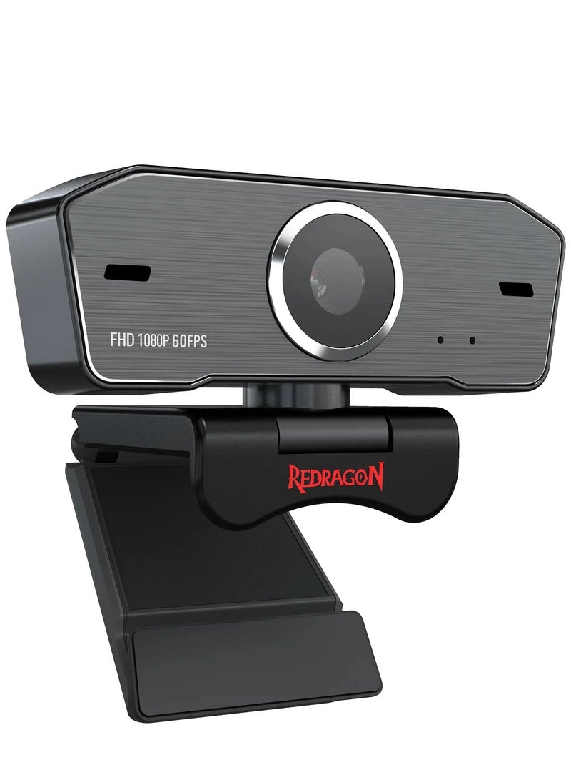REDRAGON Camera Wep GW801 Hitman Plus  , Full HD 1080p Live Streaming and Gaming , Dual Noise Reduction Microphones , 72° Wide Lens , Automatic Light Correction , Direct USB Connectivity , 60 FPS for Professional Performance in Meetings and Broadcasts  - Image 4