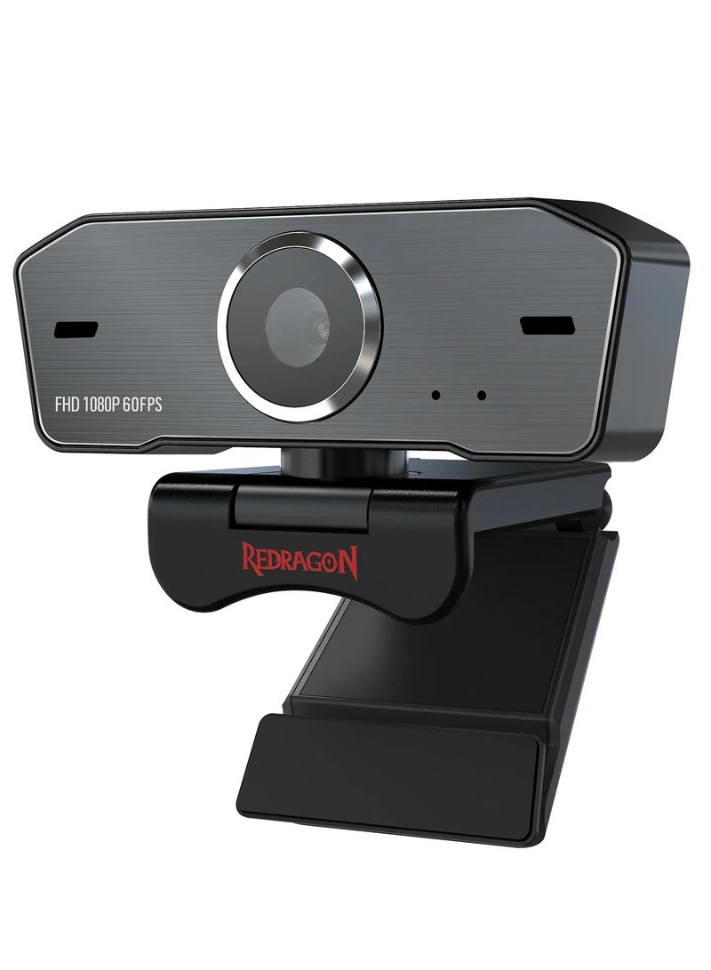 REDRAGON Camera Wep GW801 Hitman Plus  , Full HD 1080p Live Streaming and Gaming , Dual Noise Reduction Microphones , 72° Wide Lens , Automatic Light Correction , Direct USB Connectivity , 60 FPS for Professional Performance in Meetings and Broadcasts  - Image 1