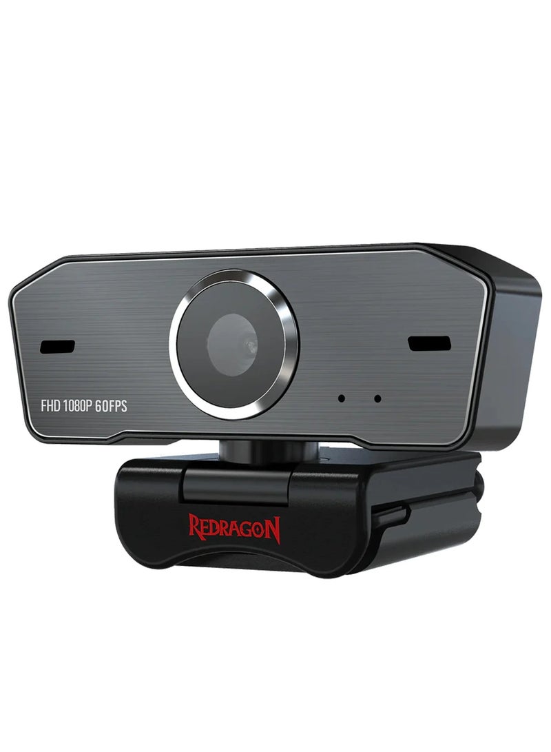 REDRAGON Camera Wep GW801 Hitman Plus  , Full HD 1080p Live Streaming and Gaming , Dual Noise Reduction Microphones , 72° Wide Lens , Automatic Light Correction , Direct USB Connectivity , 60 FPS for Professional Performance in Meetings and Broadcasts  - Image 3