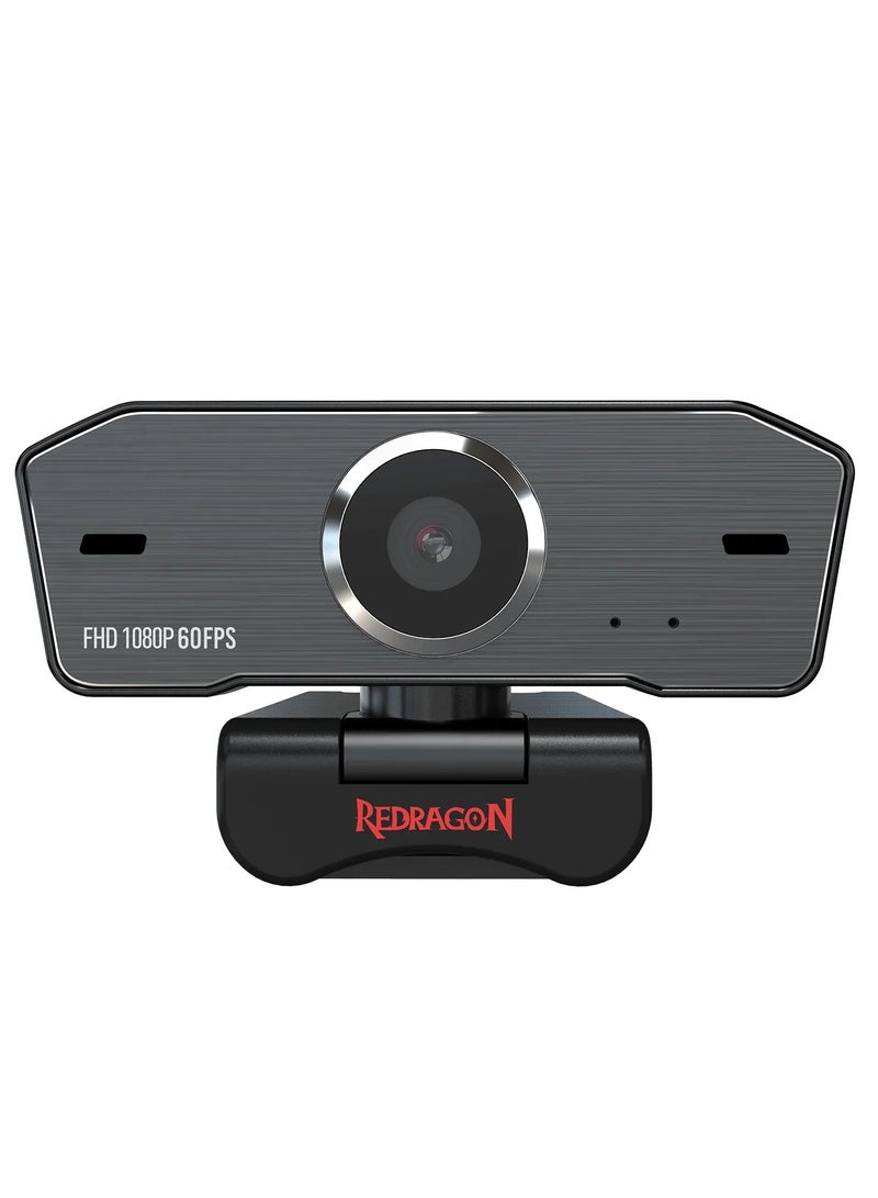 REDRAGON Camera Wep GW801 Hitman Plus  , Full HD 1080p Live Streaming and Gaming , Dual Noise Reduction Microphones , 72° Wide Lens , Automatic Light Correction , Direct USB Connectivity , 60 FPS for Professional Performance in Meetings and Broadcasts  - Image 2